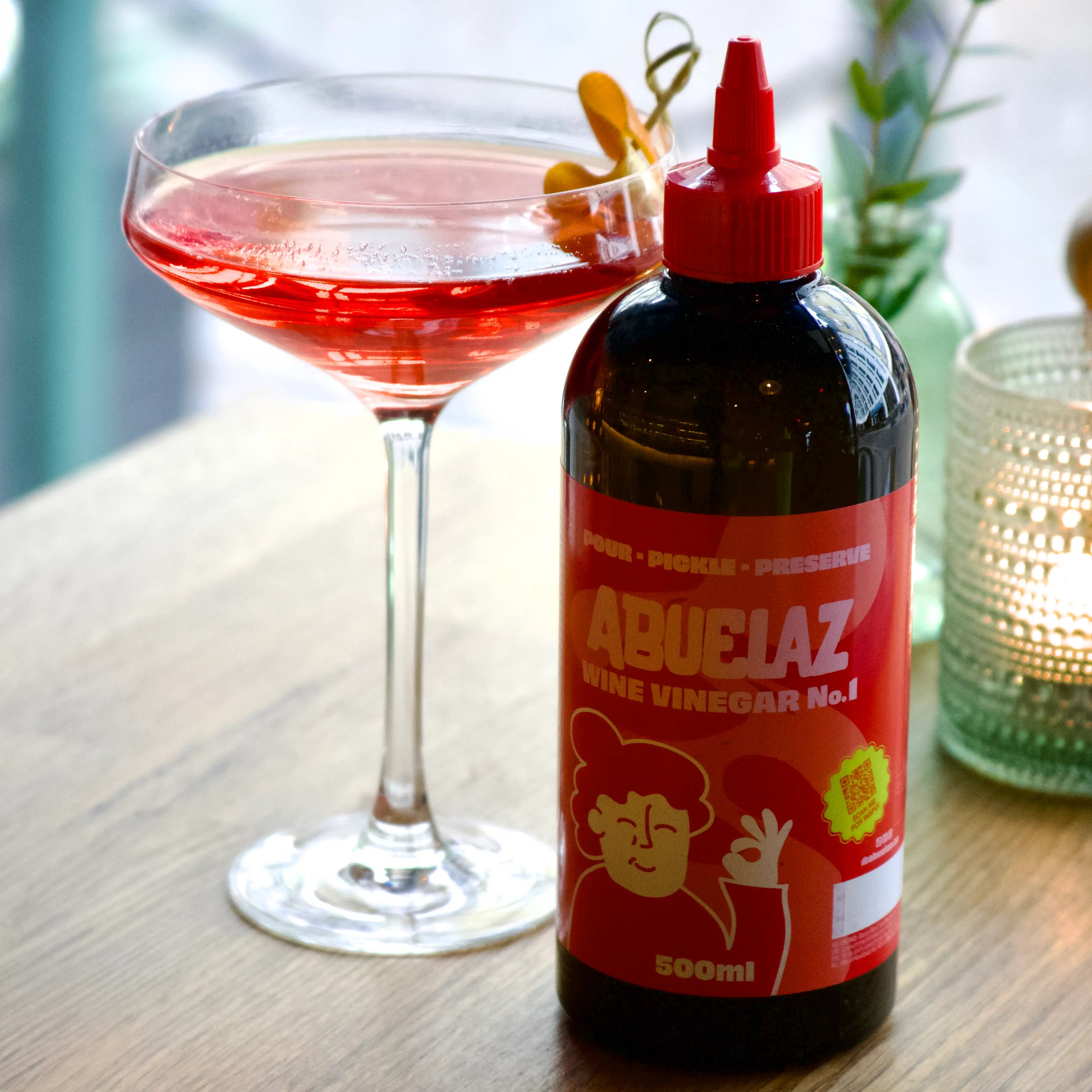 Drink med vinäger! Skinny pink - Abuelaz drinkrecept
