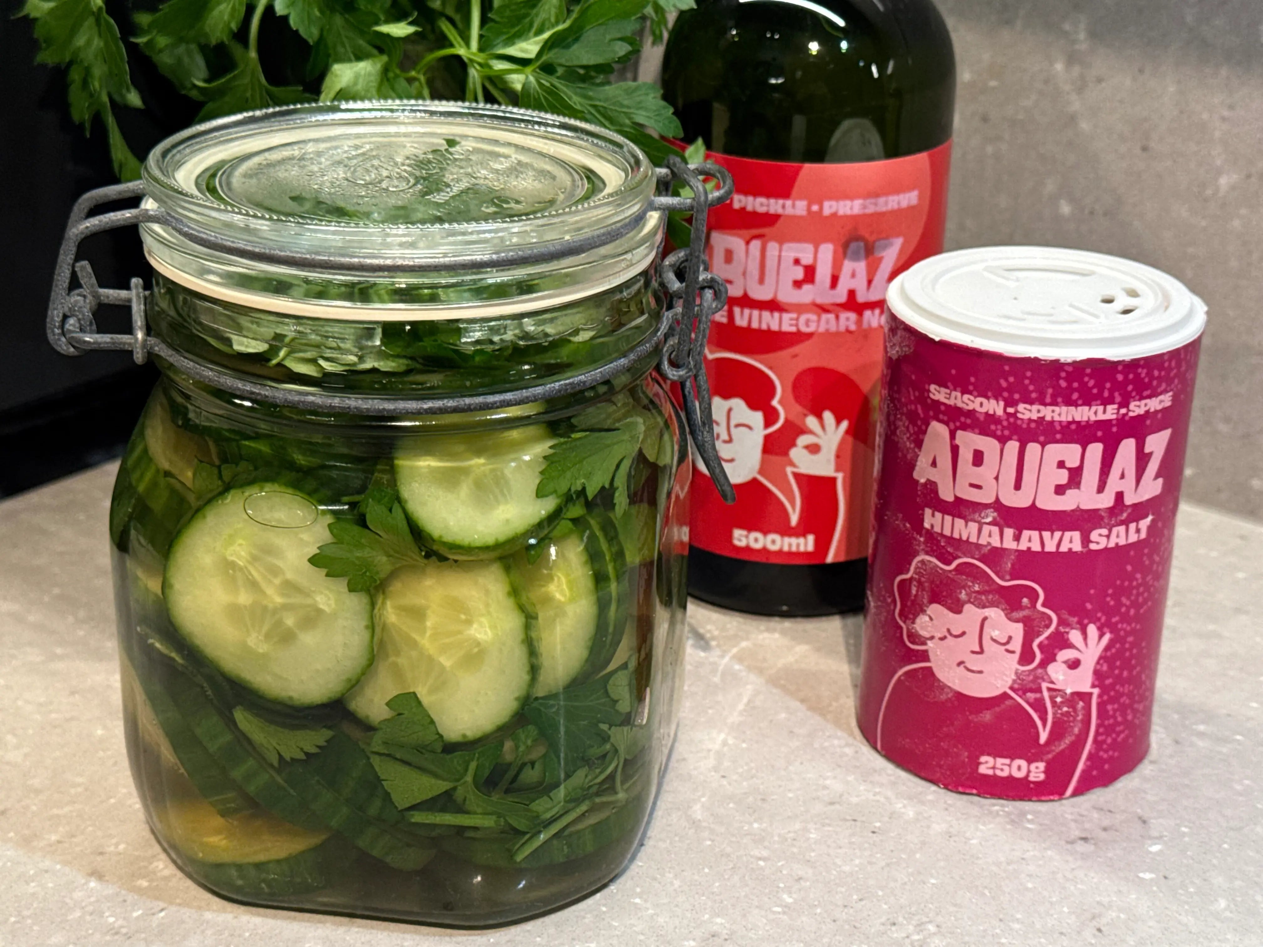 Pickles med jalapeño och persilja - Abuelaz snabbmat