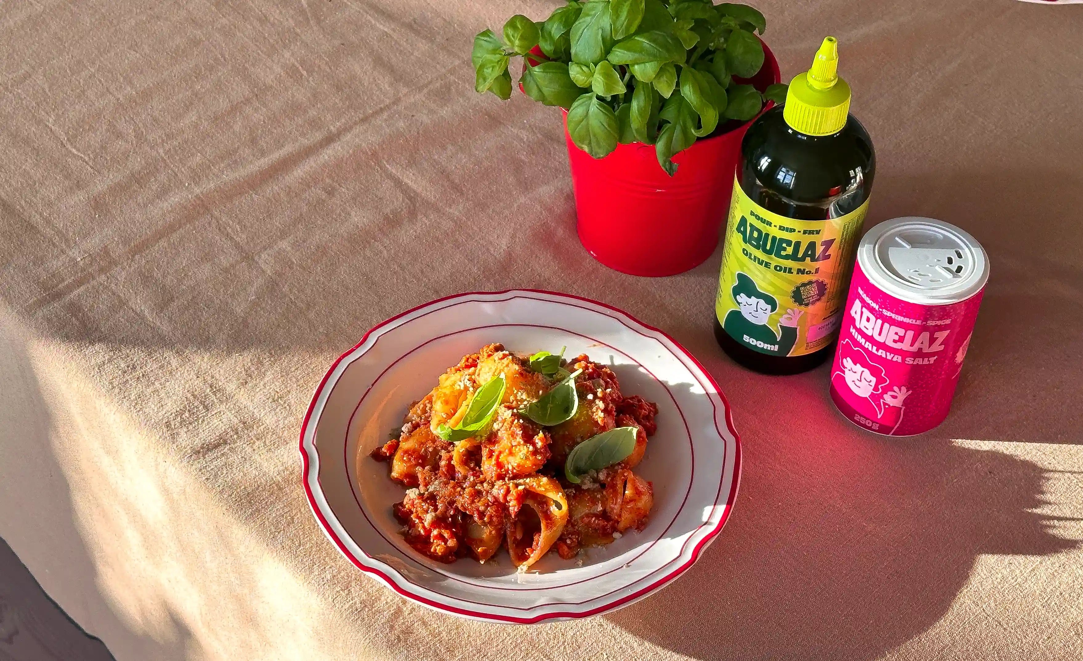 Linsbolognese med pasta- Abuelaz Budget bonanza