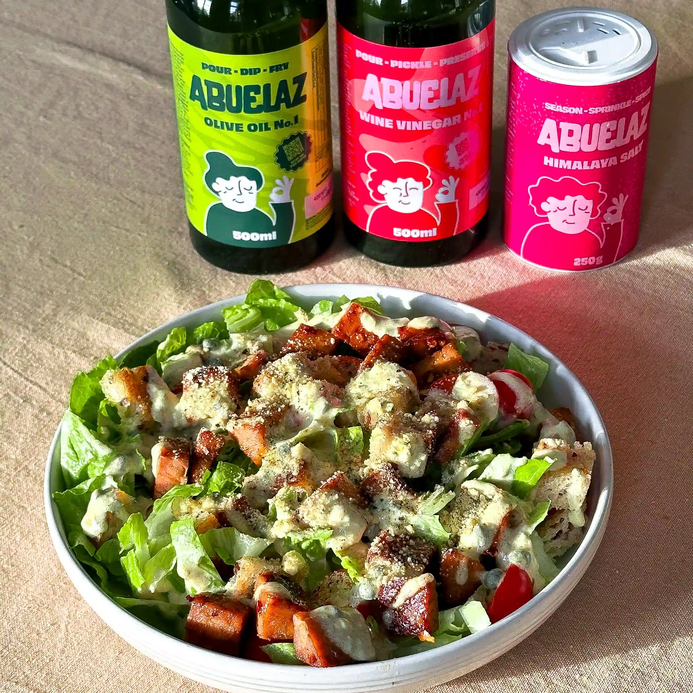 Vegansk caesarsallad – fräsch, mättande & klar på 15 min