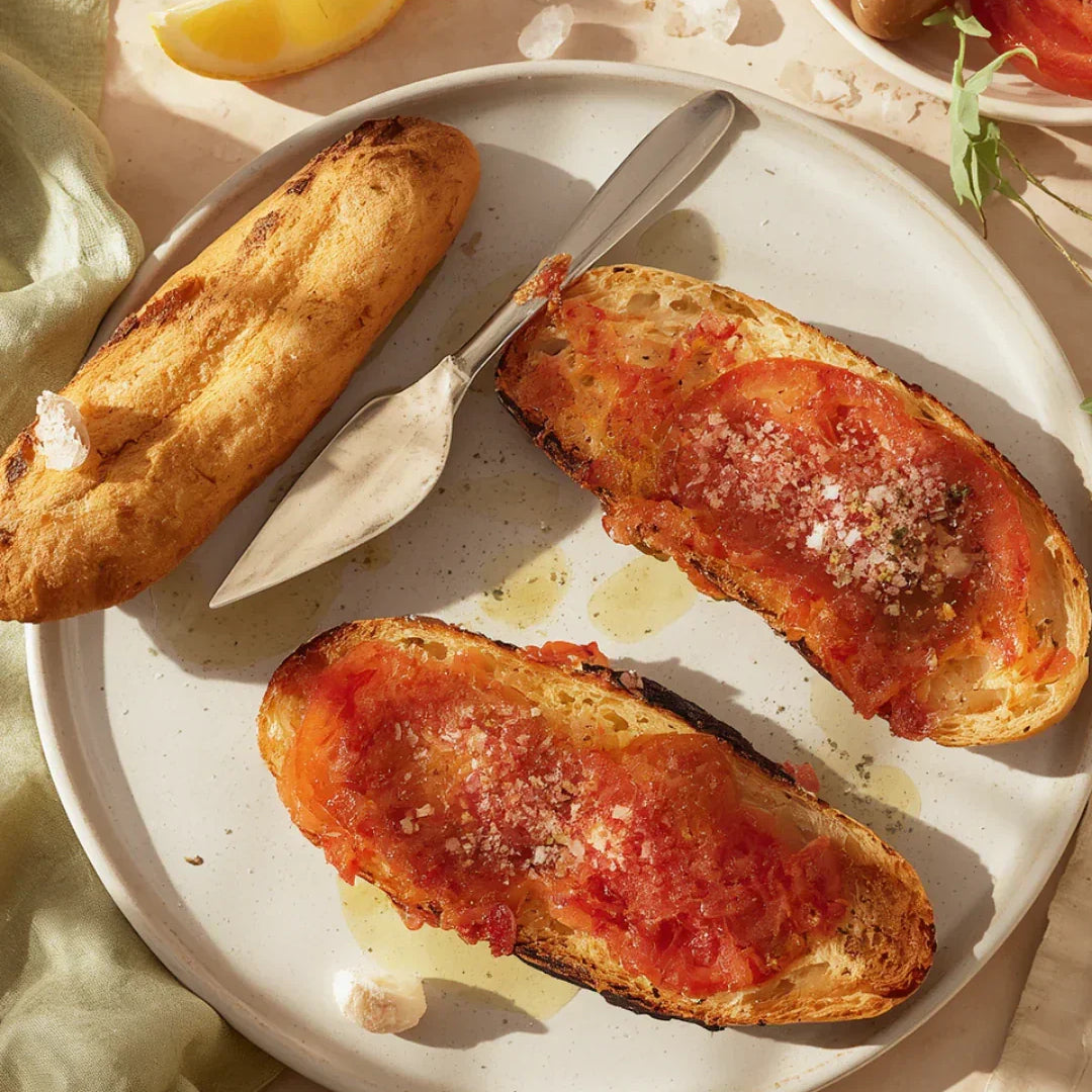 Pan con tomate. Spansk specialitet som passar bra under sommaren.