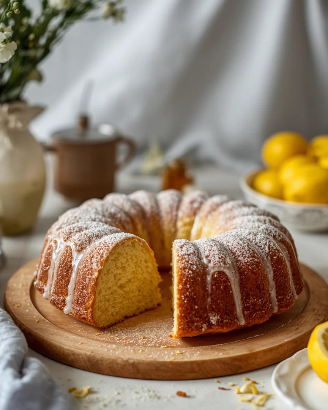 Citron- och olivoljekaka inför sommarsäsongen.