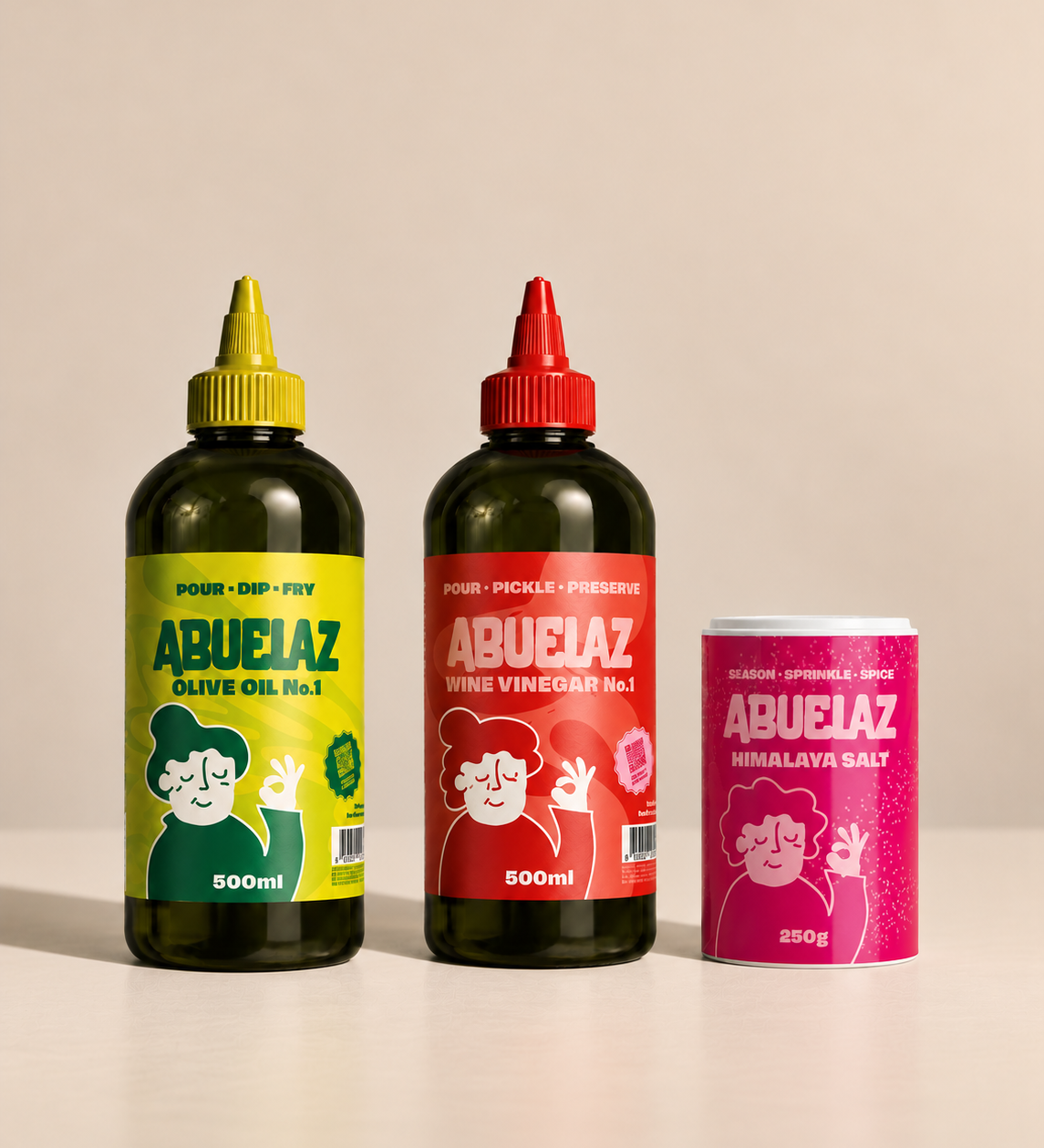 Abuelaz kampanjkit – olivolja, vinäger och salt