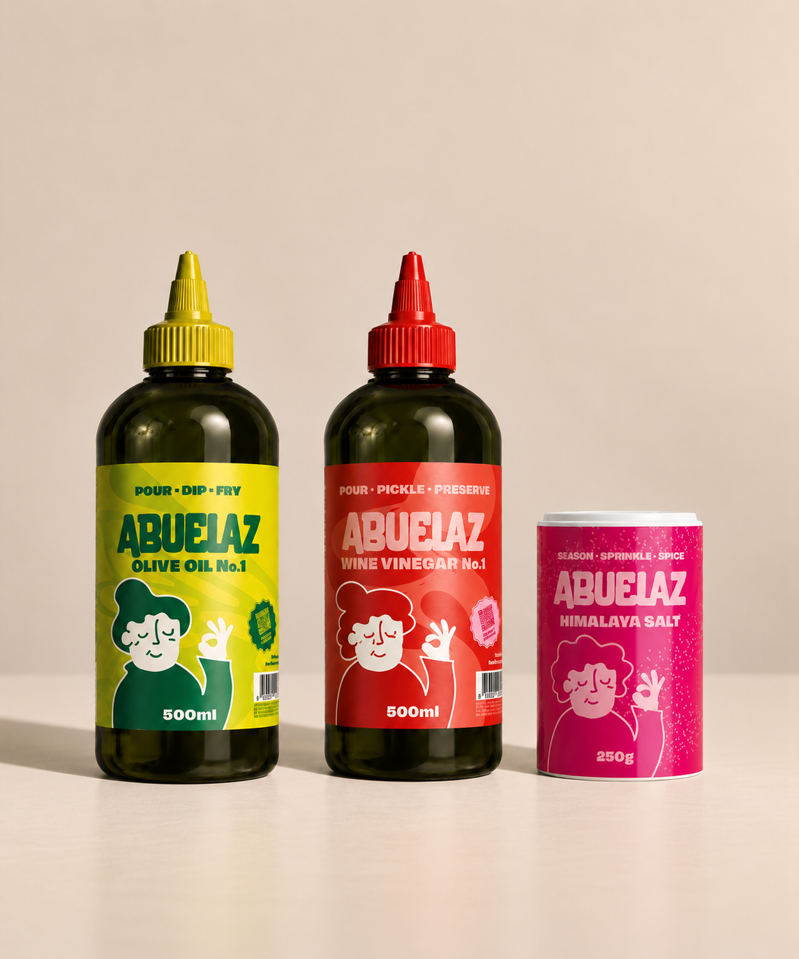 Abuelaz kampanjkit – olivolja, vinäger och salt